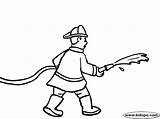 Fireman Coloring Firefighter Clipart Hat sketch template