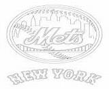 Coloring Pages Mets Mlb Logo Baseball Sport York Printable Online Info sketch template