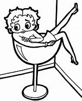 Betty Boop Coloring Pages Printable Color Adult Cartoon Kids Christmas Adults Gif Nurse Popular sketch template