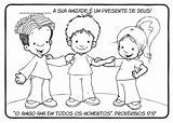 Amizade Catequese Respeito Deus Coloringcity sketch template