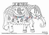 Elephant Indian Coloring Pages Colouring Sheets Drawing India Color Activity Printable Village Animals Holi Asia Print Explore Activityvillage sketch template