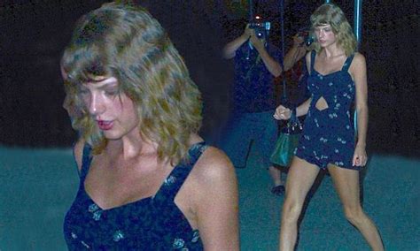 taylor swift showcases her toned legs in a tiny playsuit