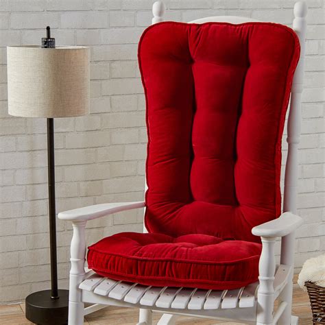 greendale home fashions hyatt jumbo rocking chair cushion set scarlet