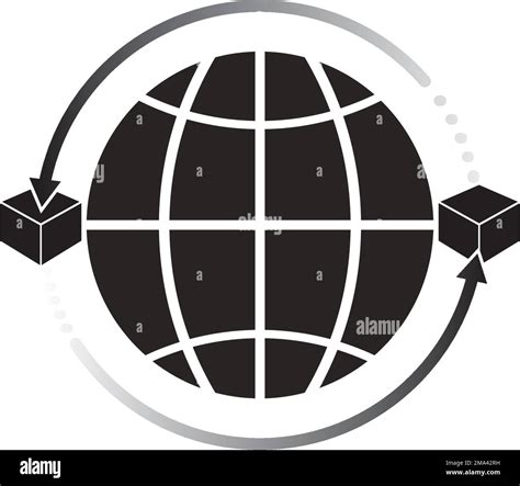 export import iconinternational trade logo vector illustration symbol design stock vector image