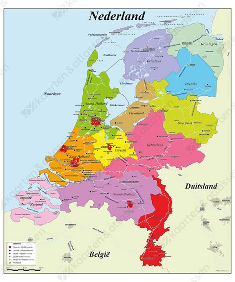 kaart provincies nederland kaart