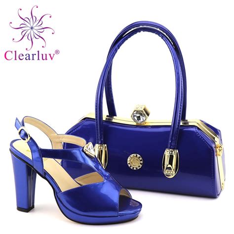 royal blue shoes and bag sets for women matching shoes and bag set in