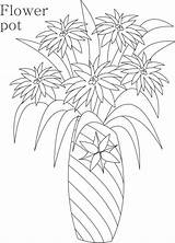 Pot Coloring Flower Pages Drawing Library Clipart Popular Pencil Leaf Comments Cute sketch template