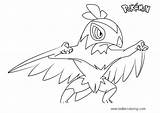 Pokemon Coloring Hawlucha Pages Hard Step Look Draw Kids Easy Drawing Printable Getdrawings Donald Duck sketch template