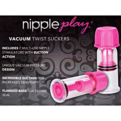Nipple Play Vacuum Twist Suckers Pink Groove
