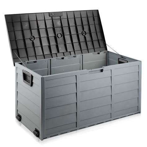 black outdoor storage box  large capacity waterproof lockable