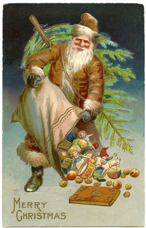 victorian santas   colored robes  graphics fairy