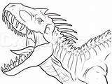 Rex Indominus Coloring Jurassic Pages Getcolorings sketch template