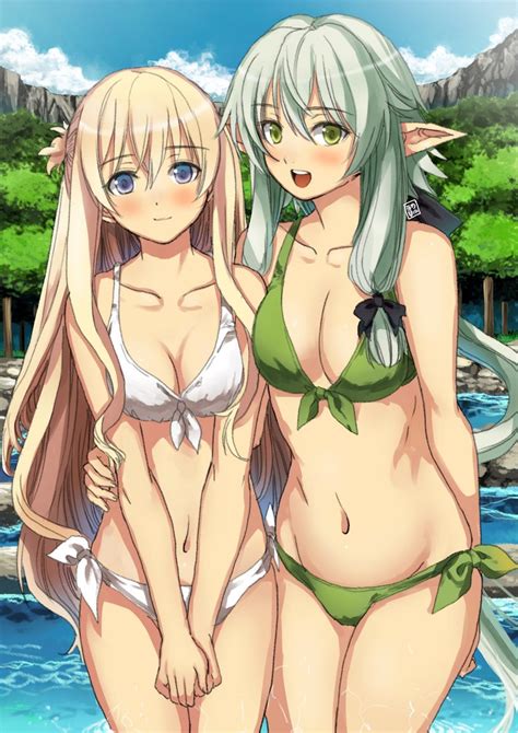 Priestess And High Elf Archer Goblin Slayer Drawn By