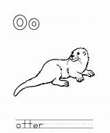 Coloring Otter Pages Sea Alphabet River Color Print Designlooter Printable Popular 24kb sketch template