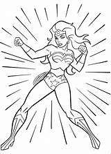 Wonder Woman Coloring Pages Printable Kids sketch template