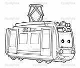 Coloriage Tramway Tram Colorier sketch template
