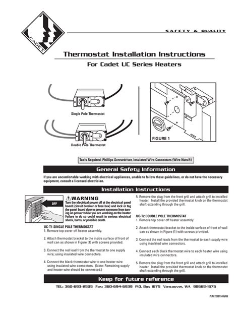 cadet double pole thermostat wiring diagram wiring diagram