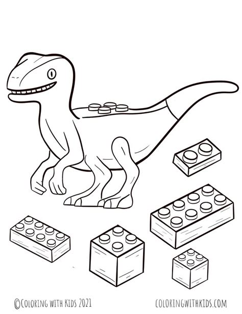 dinosaur coloring pages coloring  kids lego coloring lego