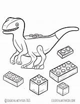 Coloring Dinosaur Legos sketch template