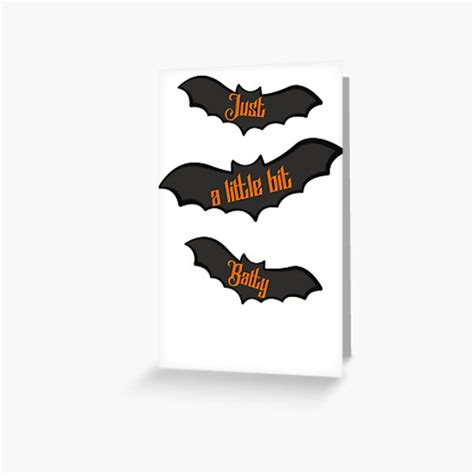 batty bat silhouette greeting card  sale