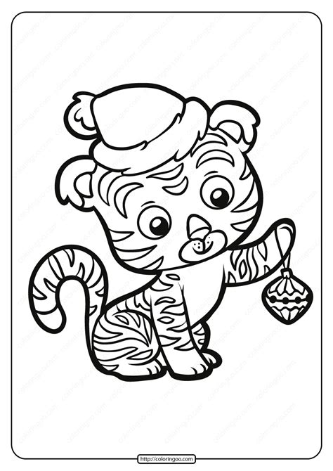 printable baby tiger  coloring page