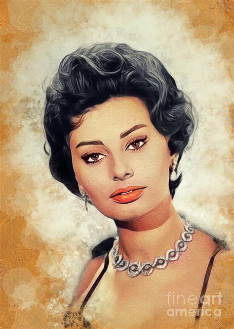 Sophia Loren Vintage Movie Star Painting By Esoterica Art Agency