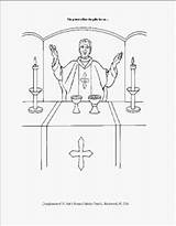 Coloring Catholic Mass Pages Holy Parts Printable Sheets Children Colouring Liturgy Education Selection Worksheet Order Crafts Jesus Thatresourcesite Template Sacred sketch template