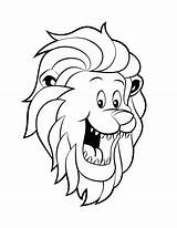 Coloring Pages Face Funny Lion Smiley Getdrawings Getcolorings Colorings sketch template
