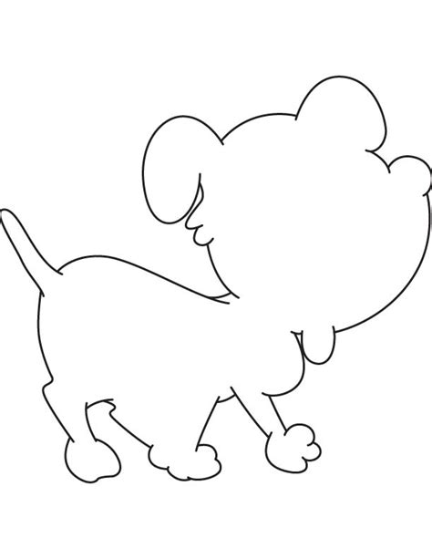 dog outline coloring page   dog outline coloring page