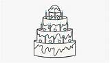 Cake Drawing Layered Draw Kindpng sketch template