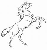 Horse Rearing Coloring Pages Drawing Horses Sketch Lineart Drawings Line Mustang Printable Stallion Deviantart Color Wild Colorings Getdrawings Realistic Paintingvalley sketch template