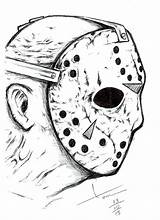 Jason Drawing Horror Coloring Voorhees Sexta Feira Drawings Pages Halloween 13th Friday Scary Original Choose Board Book sketch template