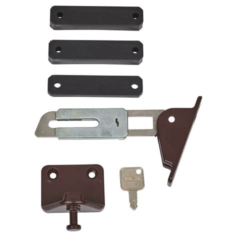 surface mounted upvctimber window restrictor   mm left hand brown