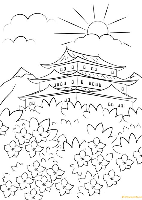 spring blossoms tree coloring page  coloring pages