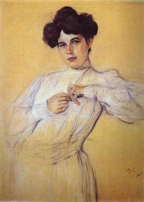 Portrait Of Maria Botkina 1905 Valentin Serov
