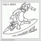 Jerry Coloring Tom Pages Surfing Printable 94b4 Spike Popular Library Clipart Cartoon Coloringhome sketch template