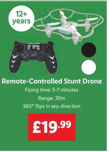 remotecontrolled stunt drone offer  lidl