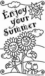 Coloring Summer Kids Pages Printable Color Book sketch template