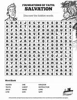 Bible School Sunday Kids Word Search Puzzles Activities Salvation Puzzle Matthew Plan Coloring Lessons Words Pages Activity Crossword Lesson Children sketch template
