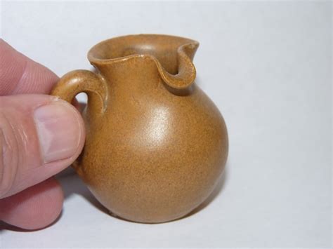 items similar  mini pottery pitcher   vintage miniature southern tiny bd  etsy