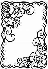 Coloring Pages Borders Border Adult Patterns Decorative Wood Printable Craft Burning Stained Glass Paper Flower Flowers Book Print Parchment Silhouette sketch template