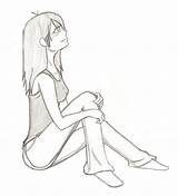 Sitting Anime Drawing Drawings Person Side Style Pose Reference Xd Coloring Pencil Body Poses Sketch Deviantart Template Female Disney Sad sketch template