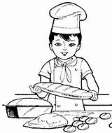 Panadero Oficios Panaderos Profesiones Panaderia Lamina Maestra Imágen Cocinero Divierto Aprendiendo sketch template