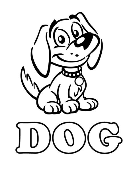 dog template  colouring clipart