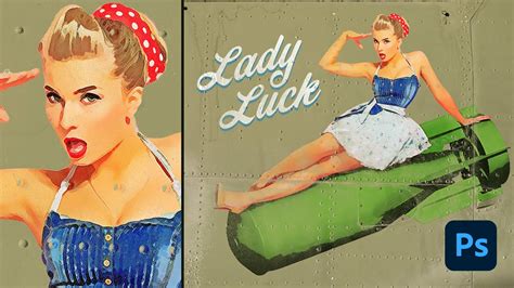 How To Create A Vintage Aircraft ‘nose Art Pin Up Effect In Photoshop