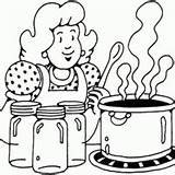 Cozinheira Fazendo Desenho Cozinheiro Tudodesenhos sketch template