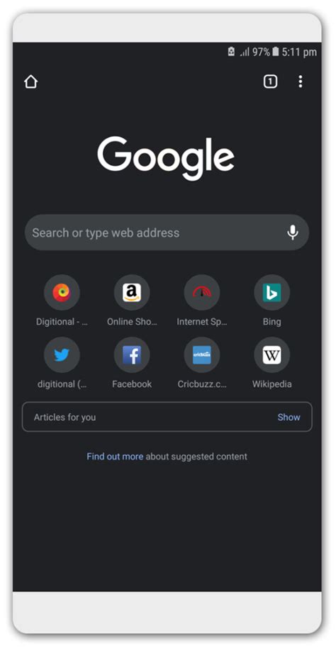 enable dark mode  android chrome digitional