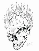Skull Flame Coloring Pages Flaming Tattoo Skulls Hassified Drawing Deviantart Getdrawings Sugar Colouring Tattoos Choose Board sketch template