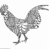 Coloring Chicken Pages Zentangle Colour Choose Board sketch template