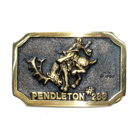 Pendleton 288 Heritage Mint Solid Brass Vintage Belt Buckle